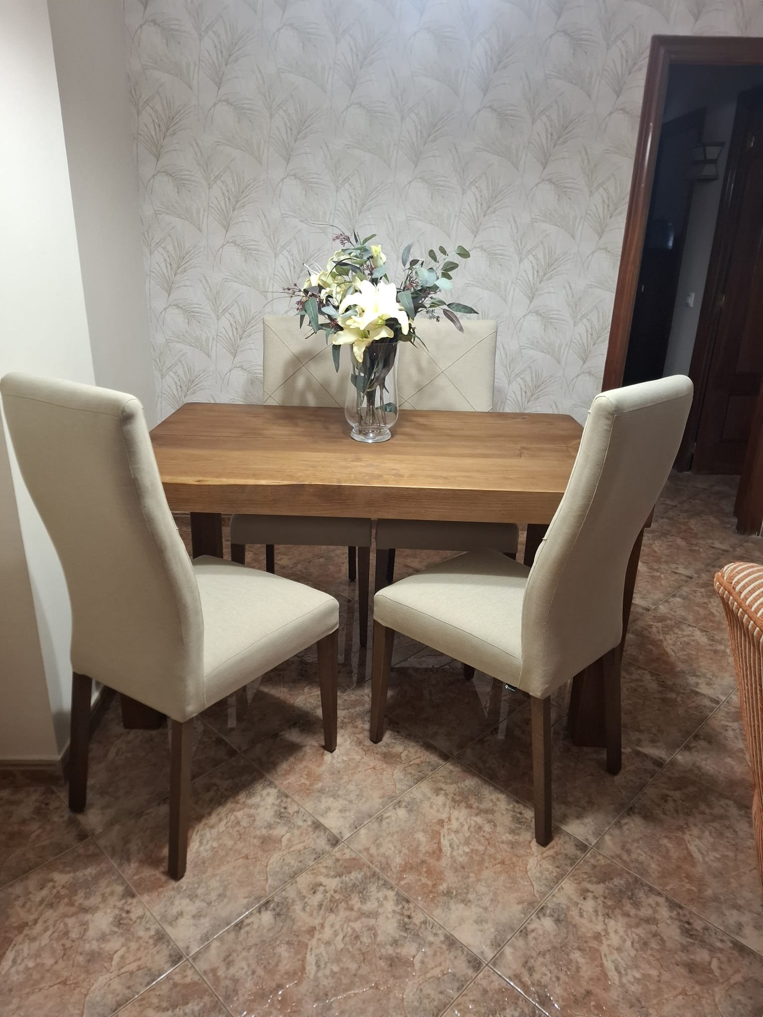 Mesa de madera maciza de 10cm de grosor - Imagen 3