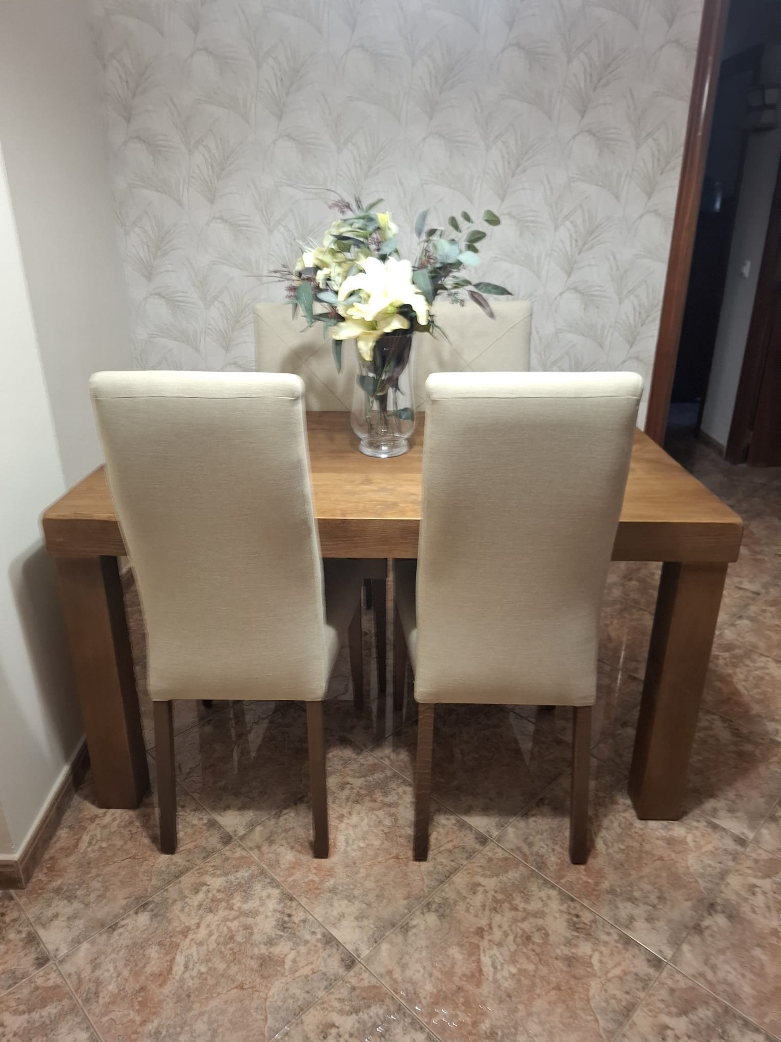 Mesa de madera maciza de 10cm de grosor - Imagen 2