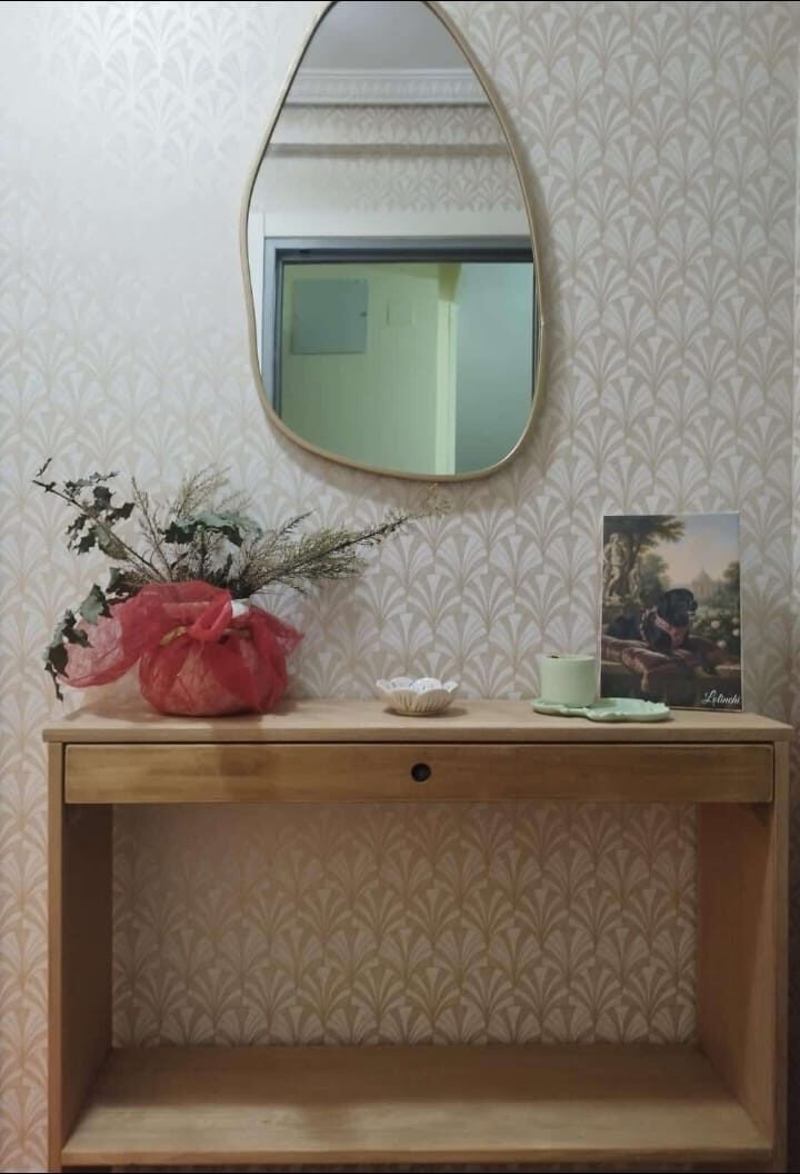 Recibidor de madera maciza en color roble